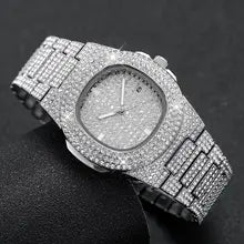 Luxury Diamond Men Women Watches Gold Watch Ladies Wrist Watch Luxury Rhinestone Unisex Bracelet Watches Female Clock 2024 New
