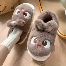 Women's cotton slippers winter indoor home warm and velvet household parent-child wool cotton shoes women wear outside winter